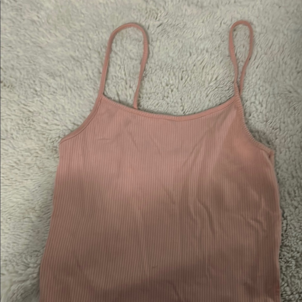 American Eagle Outfitters Pink Fitted Sleeveless Camisole
